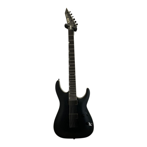 Vist Large View of Product Image Which is Used Esp LTD MH-1000B S Type Electric Guitar Black Baritone