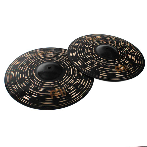 Vist Large View of Product Image Which is Used Meinl CLASSICS CUSTOM DARK HIHATS 14 Hi Hat Cymbals 14"