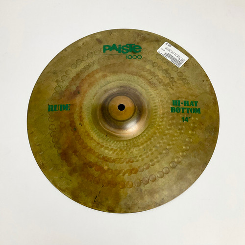 Vist Large View of Product Image Which is Used Paiste 1000 Rude 14IN Bottom Hi-Hat Cymbal
