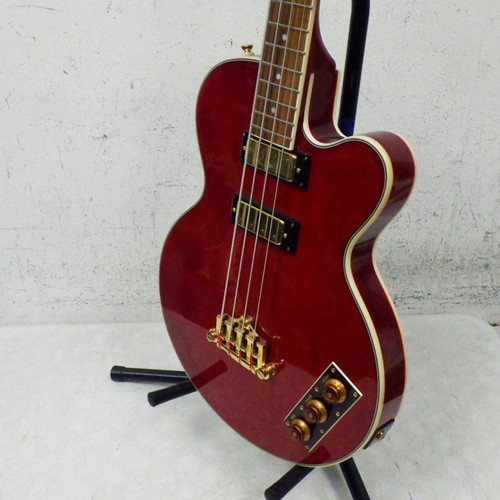 Vist Large View of Product Image Which is Used Epiphone Allen Woody Rumblekat Bass Guitar Red 4-String