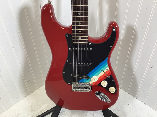 Vist Large View of Product Image Which is Used Squier STRAT S Type Electric Guitar Red 6-String