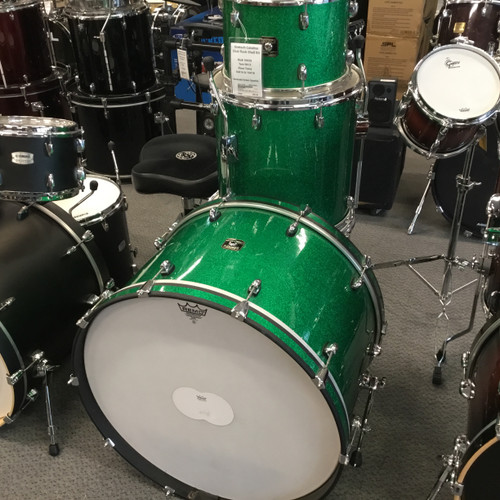 Vist Large View of Product Image Which is Used Gretsch Catalina Club Rock 26 13 16 18 Emerald Green Drum Shell Kit