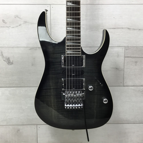 Vist Large View of Product Image Which is Used Ibanez RG4EXFM1 Trans Black Super S Electric Guitar
