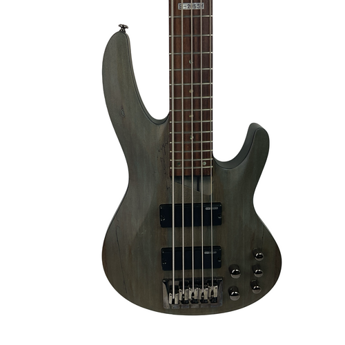 Vist Large View of Product Image Which is Used ESP LTD B-205SM 5-STRING Modern Metal Bass Guitar Silver/Gray 5-String