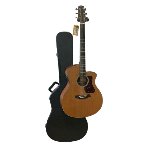 Vist Large View of Product Image Which is Used Walden G570CE W/HC Laminate Top Acoustic Guitar Natural