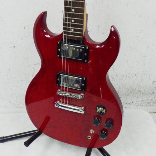 Vist Large View of Product Image Which is Used Silvertone SG SG Type Electric Guitar Red 6-String