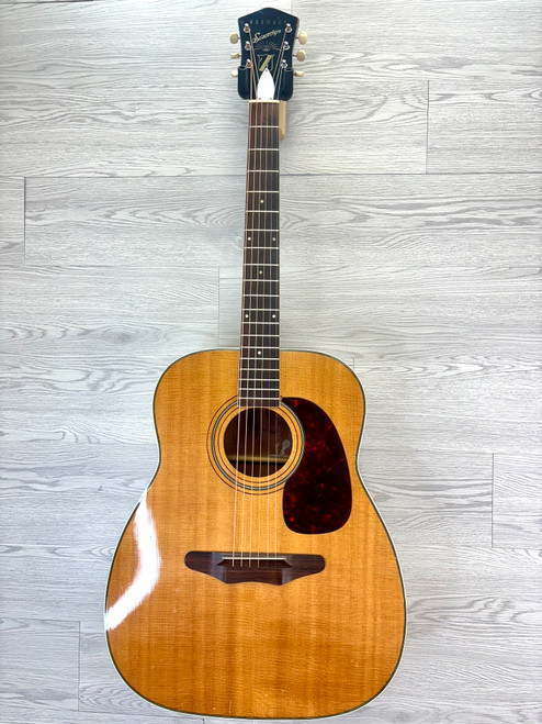 Vist Large View of Product Image Which is Used Harmony H1260 SOVEREIGN -REPAIRS Vintage Solid Top Acoustic Guitar Amber