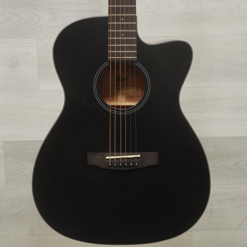 Vist Large View of Product Image Which is Used Cort Core Oc Mahogany Solid Top Acoustic Guitar Black