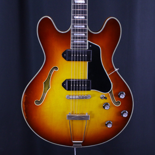Vist Large View of Product Image Which is Used Eastman T64/V-T-GB SEMI HOLLOW LOLLARS Semi-Hollow Electric Guitar Cherry Sunburst 6-String