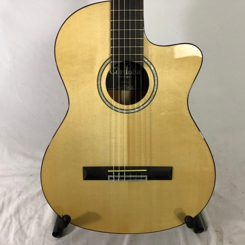 Vist Large View of Product Image Which is Used Cordoba FUSION 5 Solid Top Acoustic Guitar Natural 6-String