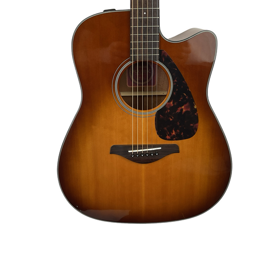 Vist Large View of Product Image Which is Used Yamaha FGX700SC-SDB Solid Top Acoustic Guitar Sunburst