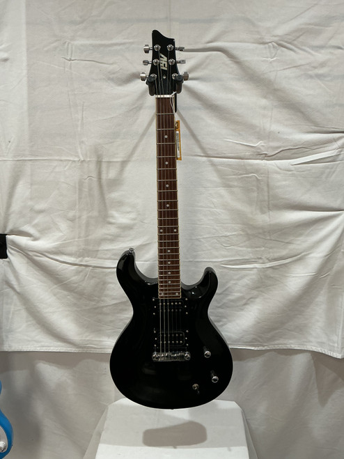 Vist Large View of Product Image Which is Used IYV IP 340 BK Offset Double Cutaway Electric Guitar Black 6-String