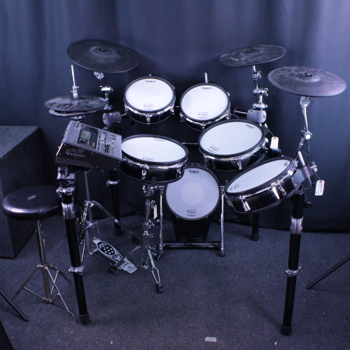 Vist Large View of Product Image Which is Used Roland TD-20 KIT W/MESH HEADS/CYMBALS/THRONE Electronic Drum Kit
