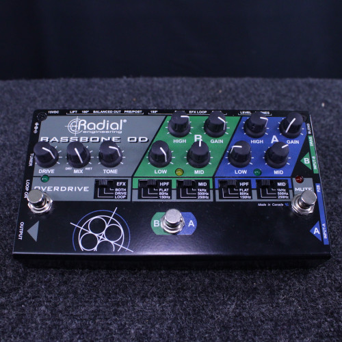 Vist Large View of Product Image Which is Used Radial Engineering BASSBONE OD Overdrive Pedal