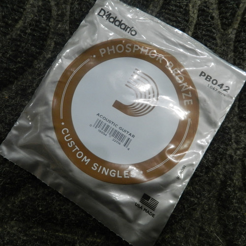New D'ADDARIO PHOSPHOR BRONZE .042 40105-DAD-PB042
