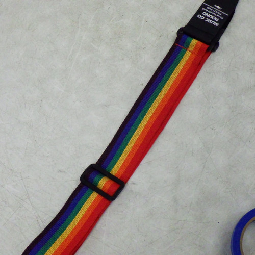 Vist Large View of Product Image Which is Used RAINBOW GUITAR STRAP Guitar Accessory