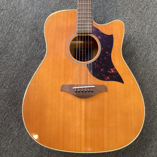 Vist Large View of Product Image Which is Used Yamaha A1M Solid Top Acoustic Guitar Natural
