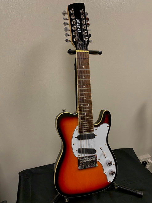 Vist Large View of Product Image Which is Used Eastwood MANDOCASTER T Type Electric Guitar Sunburst 12-String