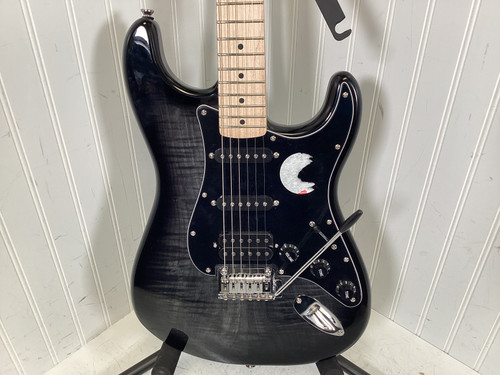 Vist Large View of Product Image Which is Used Squier AFFINITY STRAT HSS S Type Electric Guitar Black 6-String