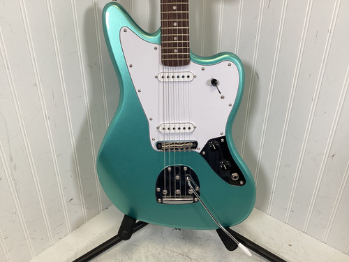 Vist Large View of Product Image Which is Used Squier AFFINITY JAGUAR Offset Double Cutaway Electric Guitar Blue 6-String