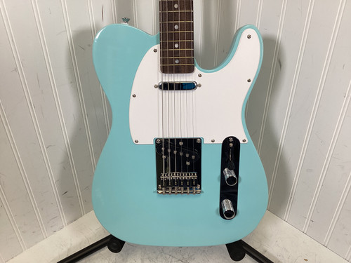 Vist Large View of Product Image Which is Used Squier SONIC TELE T Type Electric Guitar Blue 6-String