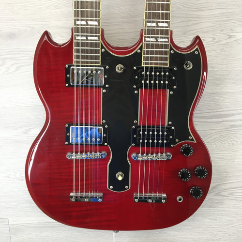Vist Large View of Product Image Which is Used Epiphone G-1275 CUSTOM DOUBLE NECK Electric Guitar Red Other