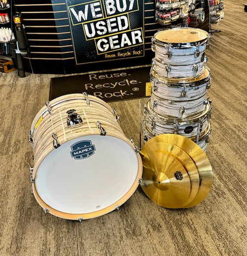 Vist Large View of Product Image Which is Used Mapex VENUS 5PC KIT W/HARDWARE Drum Shells and Hardware White