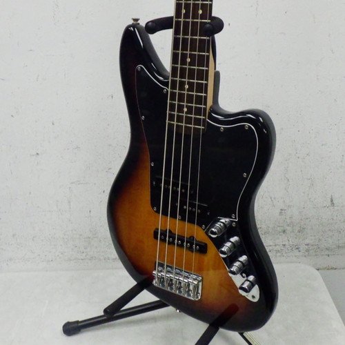 Vist Large View of Product Image Which is Used Squier JAGUAR BASS 5 STRING Bass Guitar Sunburst 5-String