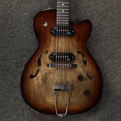 Vist Large View of Product Image Which is Used Godin 5TH AVENUE TL P90 Semi-Hollow Electric Guitar Sunburst 6-String