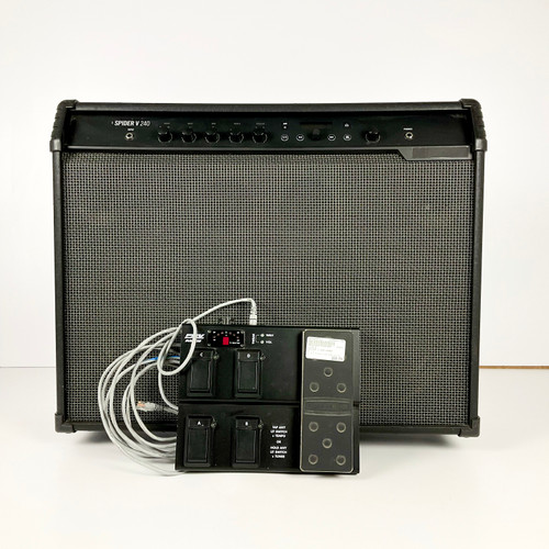 Vist Large View of Product Image Which is Used Line 6 Spider V 240 2 x 12 Solid State Amplifier with Footswitch