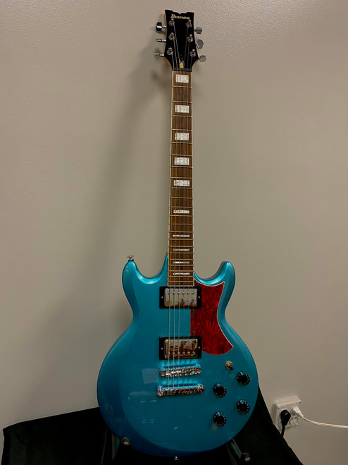 Vist Large View of Product Image Which is Used Ibanez AX120 ELECTRIC GUITAR BALTIC BLUE SG Type Electric Guitar Blue 6-String