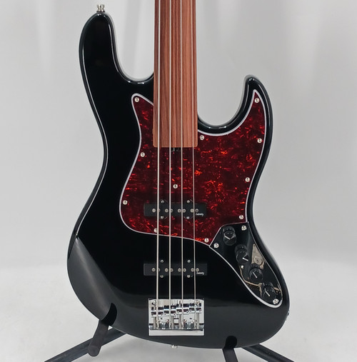 Vist Large View of Product Image Which is Used Sadowsky METROEXPRESS VINTAGE JJ FRETLESS Bass Guitar Black 4-String