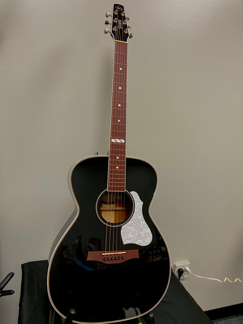 Vist Large View of Product Image Which is Used Seagull ARTIST LIMITED TUXEDO Solid Top Acoustic Guitar Black