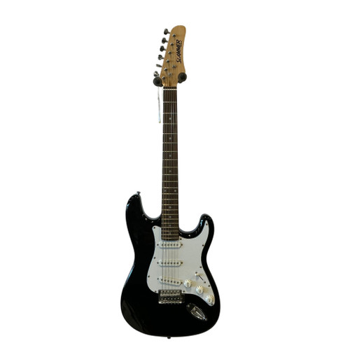 Vist Large View of Product Image Which is Used Hamer SLAMMER S Type Electric Guitar Black 6-String