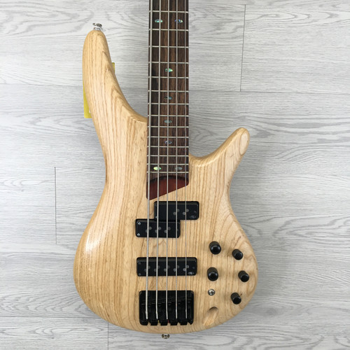 Vist Large View of Product Image Which is Used Ibanez SR655 5-String Electric Bass Natural Flat