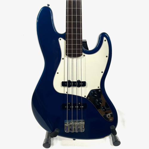 Vist Large View of Product Image Which is Used Fender Standard Jazz Bass Guitar Blue 4-String