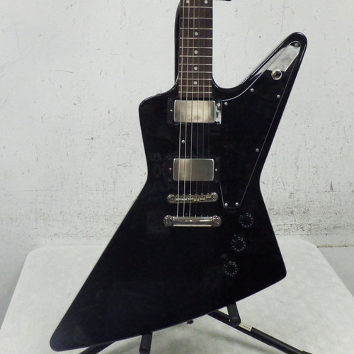 Vist Large View of Product Image Which is Used Epiphone explorer W EMG 8160 Pointy Electric Guitar Black 6-String