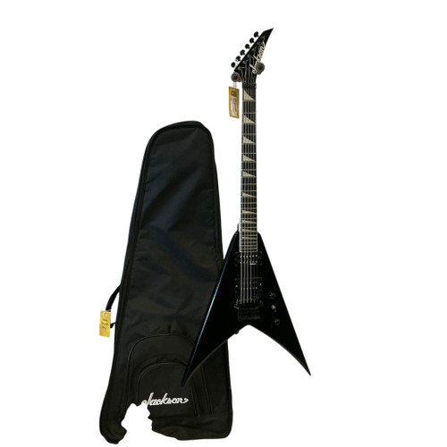 Vist Large View of Product Image Which is Used Jackson JS32 KING V W/GIG BAG Pointy Electric Guitar Black 6-String