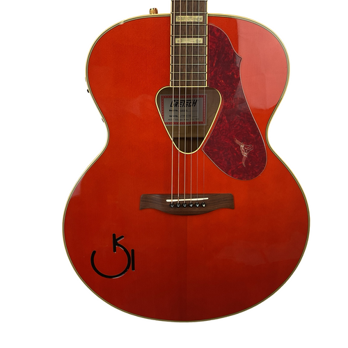 Vist Large View of Product Image Which is Used Gretsch G6022E Solid Top Acoustic Guitar Orange