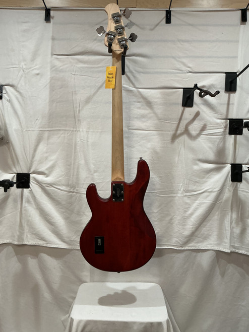 Vist Large View of Product Image Which is Used Ernie Ball MUSIC MAN Bass Guitar Red 4-String