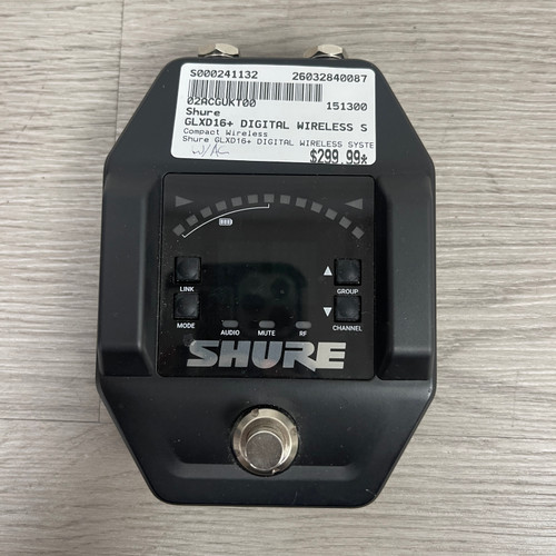Vist Large View of Product Image Which is Used - Shure GLXD16+ DIGITAL Compact Instrument Wireless