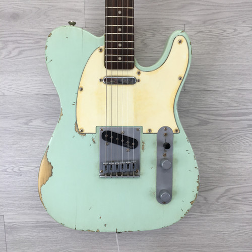 Vist Large View of Product Image Which is Used Squier TELECASTER RELIC T Type Electric Guitar Blue 6-String