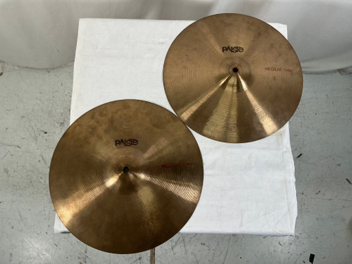 Vist Large View of Product Image Which is Used Paiste MEDIUM THIN HI HATS Hi Hat Cymbals Other