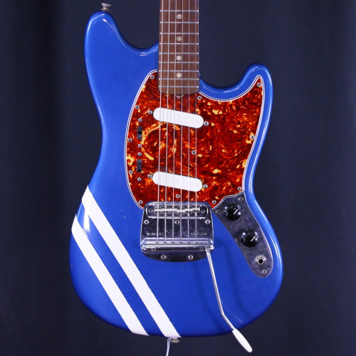 Vist Large View of Product Image Which is Used Fender MUSTANG 70S REFIN MODDED Vintage Offset Dbl Cutaway Guitar Blue 6-String