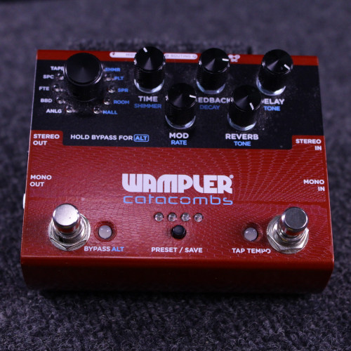 Vist Large View of Product Image Which is Used Wampler CATACOMBS DELAY/REVERB PEDAL Delay Pedal