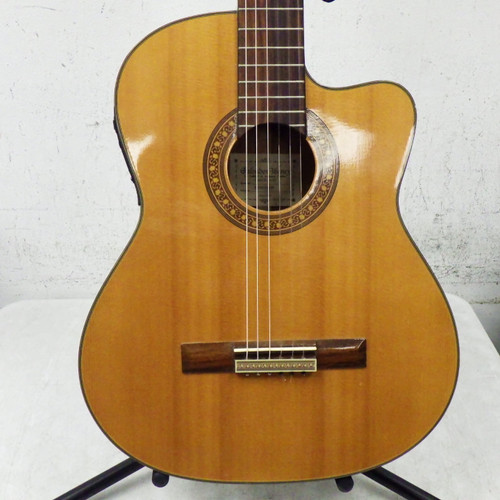 Vist Large View of Product Image Which is Used Ibanez GA6CE-14-01 Solid Top Acoustic Guitar Amber