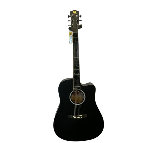 Vist Large View of Product Image Which is Used VANGOA BASIC VGE-1 Laminate Top Acoustic Guitar Black