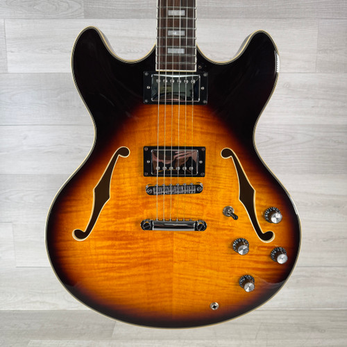 Vist Large View of Product Image Which is Used Sire Larry Carlton H7 Semi-hollowbody Electric Guitar - Vintage Sunburst