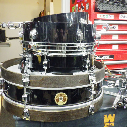 Vist Large View of Product Image Which is Used Tama CLUB JAM 4 PIECE DRUM KIT Drum Shells and Hardware Black