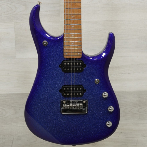 Vist Large View of Product Image Which is Used Ernie Ball Music Man JP15 Electric Guitar Pacific Blue Sparkle